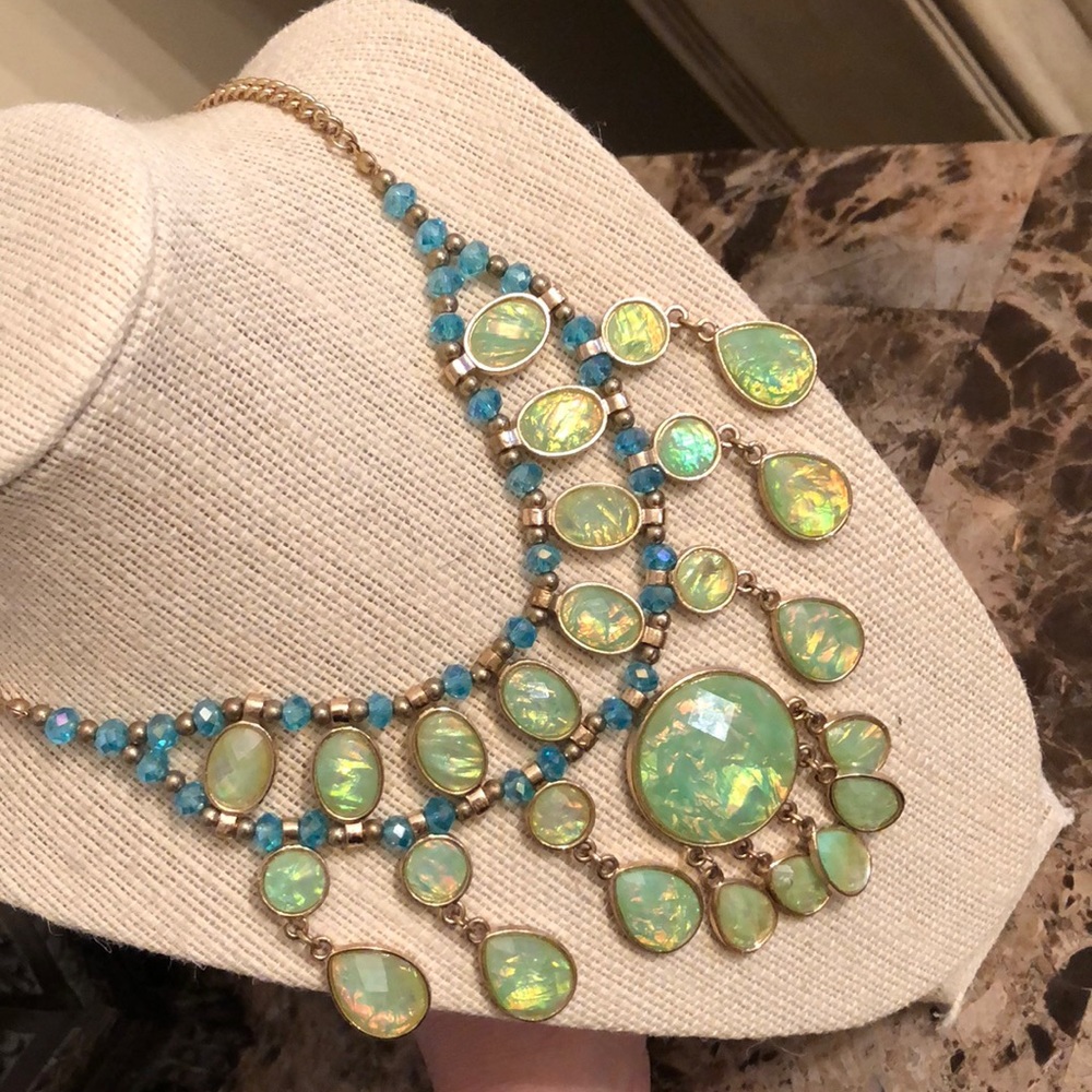 Blue stone necklace